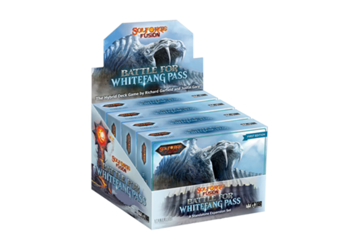 Solforge Fusion: Hybrid Deck Game - Battle for Whitfang Pass Booster Kit Display (4 Kits) - EN